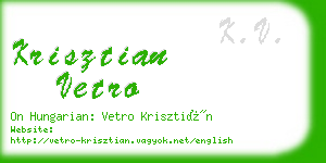 krisztian vetro business card